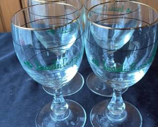 Irish coffee glasses with gold rim