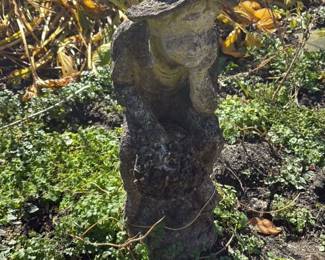 Vintage Concrete Garden Statue of a Reclining Nude 