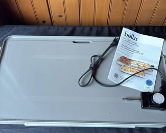 Bella 12"x22" Electric Griddle with Warming Tray 