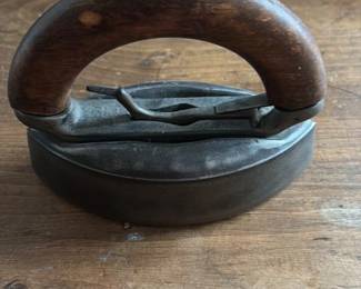 Antique Sad Iron with Wooden handles 
