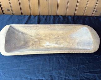 Vintage Wooden Dough Bowl 