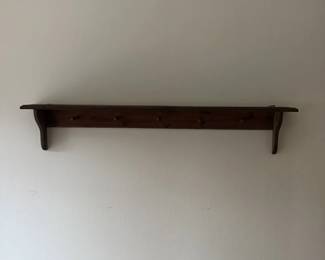 Rustic Wooden Coat Rack with Shelf 
