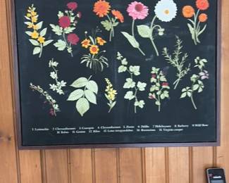 Vintage Botanical Print of Flowers 