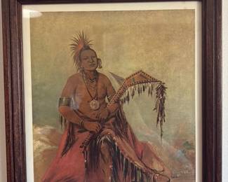 Osage Fire Chief Print after George Caitlin 