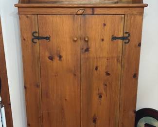 Pine Hanging Cabinet with Heart Cutout 