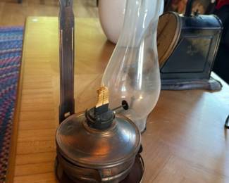 Antique Oil Lamp with Chimney