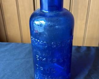 Cobalt Blue "Dr. Price's Cream of Tartar" Soda Bottle 