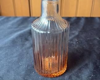 Amber Glass Ribbed Perfume Bottle 