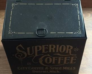 Superior Coffee & Spice Mills Tin Canister 