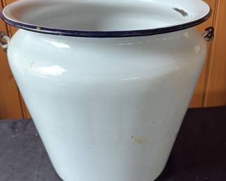 Vintage Enamelware Chamber Pot 