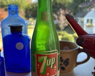 Vintage 7-Up glass Bottle 
