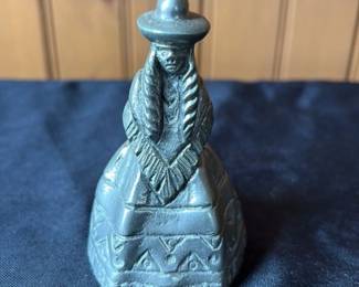 Pewter Figurine of a Figure in Traditional Dress 