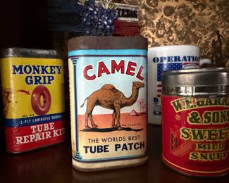 Vintage Camel Tube Patch can, Monkey Grip