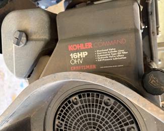 Craftsman Riding Lawn Mower with Kohler 16 HP engine Turns over!
