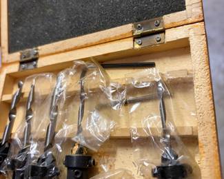 Vintage HSS Tapered Drill Counter sink Bore & Stop Collar Set