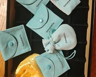 Several Tiffany sterling silver pieces.