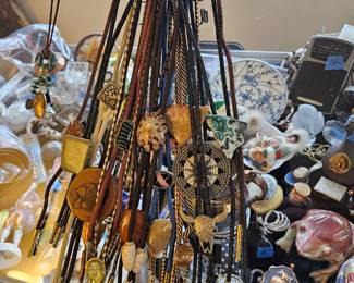 Large collection of men's bolos.