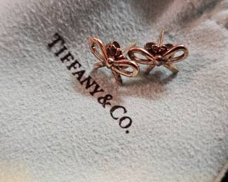 Bow earrings, sterling silver. Tiffany