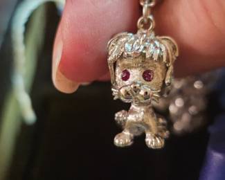 Adorable charm on sterling bracelet.