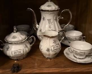 25th Anniversary Coffee Pot and Creamer Set