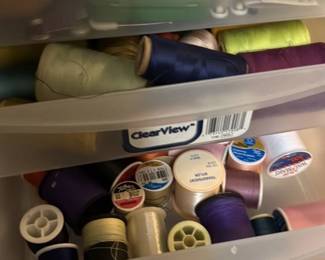 Sewing Notions Organizer with Thread and Accessories