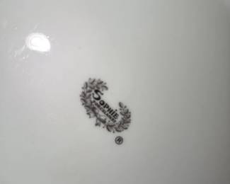 Sophie Porcelain Serving Dish with Silver Plate Holder