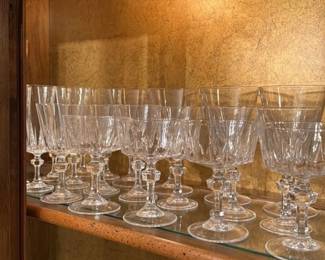 Crystal Wine Glasses and Teacup Set