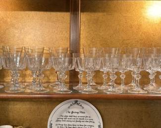 Crystal Wine Glasses and Teacup Set