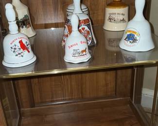 Assorted Ceramic Souvenir Bells and Model Ships