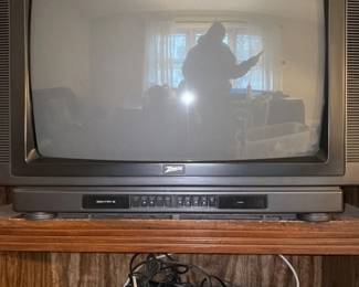 Vintage Zenith CRT Television and Sony Hi-Fi Stereo VCR