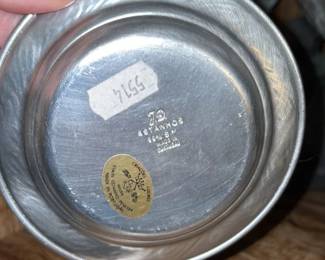 Pewter Tea Strainer with Handles