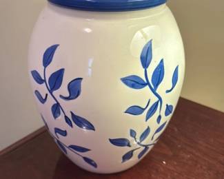 Blue and White Floral Ceramic Vase