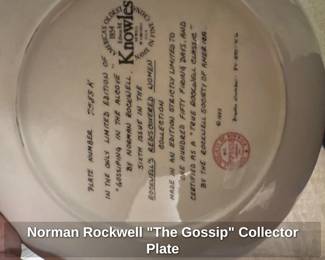 Norman Rockwell "The Gossip" Collector Plate