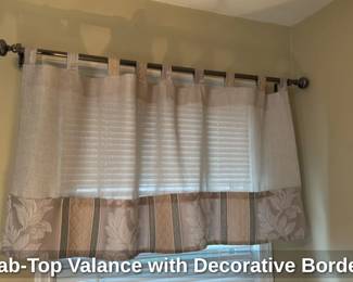 Tab Top Valance with Decorative Border