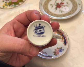 Limoges Porcelain Demitasse Cup and Saucer Set