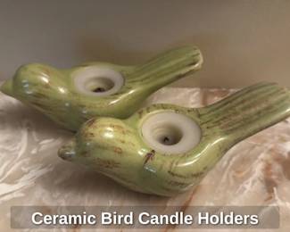 Ceramic Bird Candle Holders