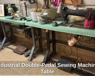 Industrial Double Pedal Sewing Machine Table