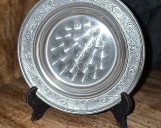 Pewter Tea Strainer with Handles