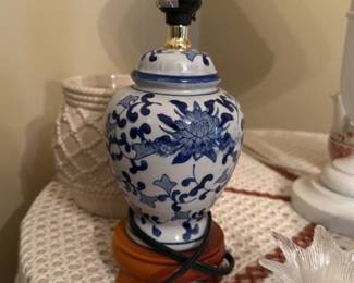 Blue and White Porcelain Lamp Base