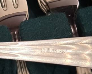 Gorham Sterling Silver Flatware Set in Mahogany Case