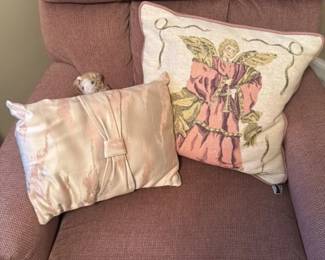 Tapestry Angel Throw Pillow and Decorative Pillow Set