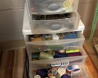 Sewing Notions Organizer with Thread and Accessories