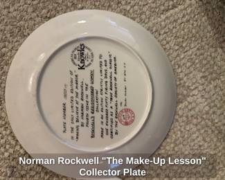 Norman Rockwell "The Make-Up Lesson" Collector Plate