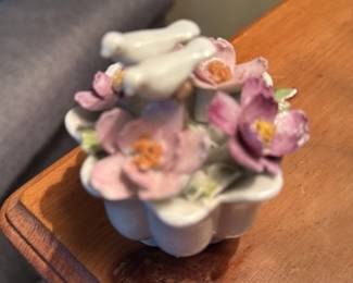 Porcelain Figurine with Flowers and Birds