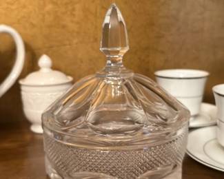 Cut Crystal Lidded Candy Dish