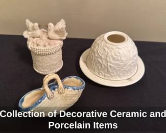 Collection of Decorative Ceramic and Porcelain Items