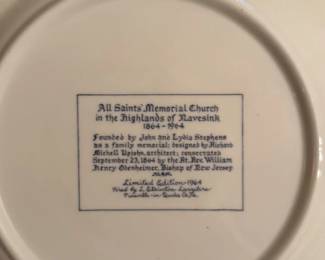 All Saints Memorial Church Commemorative Plate