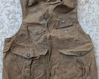 Filson waxed canvas hunting vest