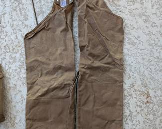 Filson waxed canvas chaps