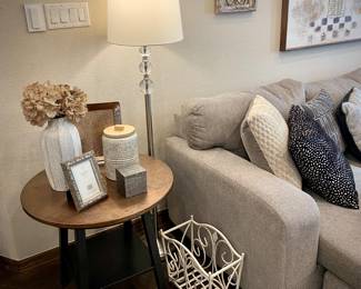 Copper top accent table by Ethan Allen